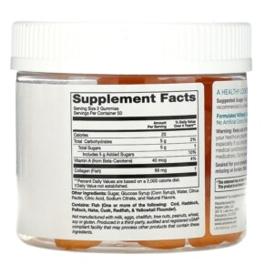 Thành phần vi chất của Solumeve Collagen Gummies Gelatin Free Tropical Fruit Flavor 100 Gummies 898220014477