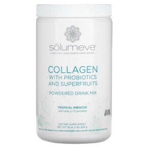 Thực phẩm chức năng Solumeve Collagen with Probiotics and Superfruits Powdered Drink Mix Tropical Hibiscus 16 oz (454 g) 898220016549
