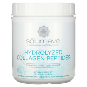 Thực phẩm chức năng Solumeve Hydrolyzed Collagen Peptides with Turmeric MCT and Ginger 14 oz (400 g) 898220018284