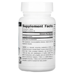 Thành phần vi chất của Source Naturals 7-Keto DHEA Metabolite 50 mg 60 Tablets 021078013785