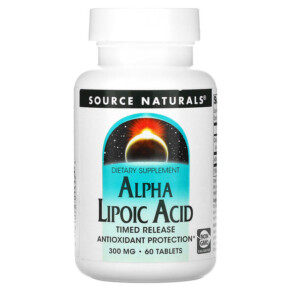Thực phẩm chức năng Source Naturals Alpha Lipoic Acid Timed Release 300 mg 60 Tablets 021078014324