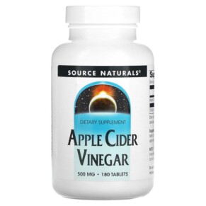 Thực phẩm chức năng Source Naturals Apple Cider Vinegar 500 mg 180 Tablets 021078013563