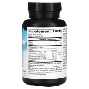 Thành phần vi chất của Source Naturals ArcticPure Krill Oil 500 mg 120 Softgels 021078021667