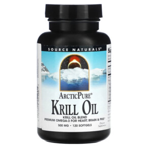 Thực phẩm chức năng Source Naturals ArcticPure Krill Oil 500 mg 120 Softgels 021078021667