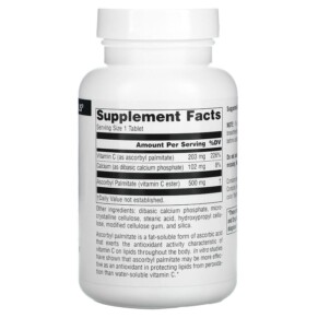 Thành phần vi chất của Source Naturals Ascorbyl Palmitate 500 mg 90 Tablets 021078013761