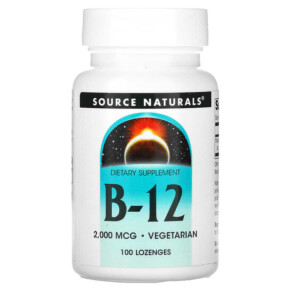 Thực phẩm chức năng Source Naturals B-12 2.000 mcg 100 Lozenges 021078004189