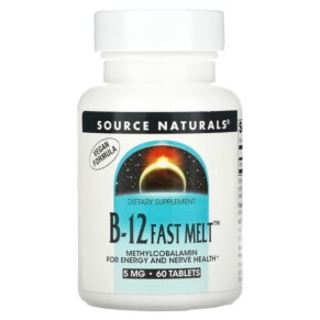 Thực phẩm chức năng Source Naturals B-12 Fast Melt 5 mg 60 Tablets 021078024620