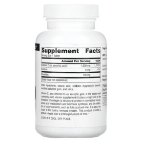 Thành phần vi chất của Source Naturals C-1000 100 Tablets 021078004455