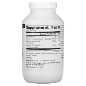 Thành phần vi chất của Source Naturals Calcium & Magnesium 300 mg 250 Tablets 021078003045