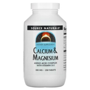 Thực phẩm chức năng Source Naturals Calcium & Magnesium 300 mg 250 Tablets 021078003045