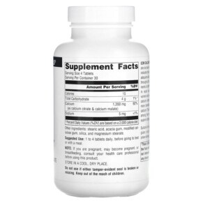 Thành phần vi chất của Source Naturals CCM Calcium 300 mg 120 Tablets 021078009597