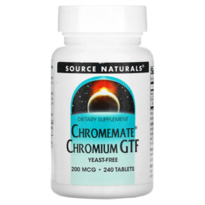 Thực phẩm chức năng Source Naturals Chromemate Chromium GTF 200 mcg 240 Tablets 021078001072