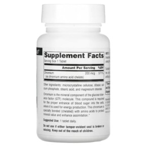 Thành phần vi chất của Source Naturals Chromium 200 mcg 250 Tablets 021078003366