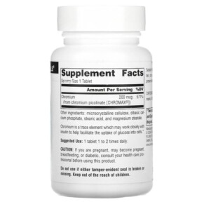 Thành phần vi chất của Source Naturals Chromium Picolinate 200 mcg 240 Tablets 021078001089