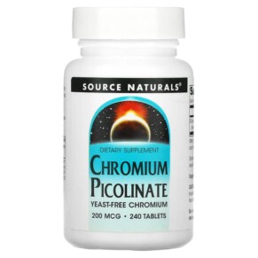Thực phẩm chức năng Source Naturals Chromium Picolinate 200 mcg 240 Tablets 021078001089