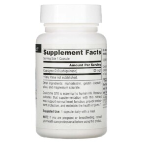 Thành phần vi chất của Source Naturals Coenzyme Q10 100 mg 60 Capsules 021078008750
