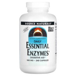 Thực phẩm chức năng Source Naturals Daily Essential Enzymes 500 mg 240 Capsules 021078013037