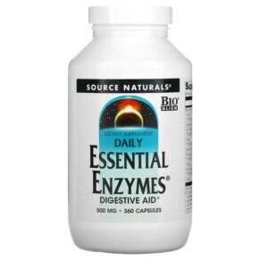 Thực phẩm chức năng Source Naturals Daily Essential Enzymes Digestive Aid 500 mg 360 Capsules 021078018049