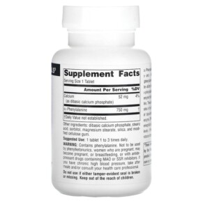 Thành phần vi chất của Source Naturals DLPA 750 mg 60 Tablets 021078001652