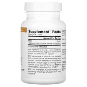 Thành phần vi chất của Source Naturals ENADA NADH 5 mg 30 Tablets 021078012498