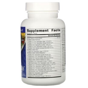 Thành phần vi chất của Source Naturals Essential EnzymesUltra 120 Capsules 021078023326