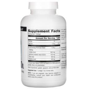 Thành phần vi chất của Source Naturals Evening Primrose Oil 1.350 mg 120 Softgels 021078000808