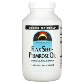 Thực phẩm chức năng Source Naturals Flax Seed-Primrose Oil 1.300 mg 180 Softgels 021078011439