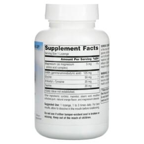 Thành phần vi chất của Source Naturals GABA Calm Orange 120 Lozenges 021078002697