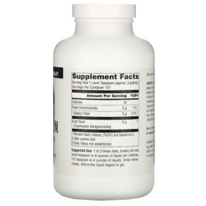 Thành phần vi chất của Source Naturals Guar Gum 16 oz (454 g) 021078006701