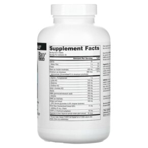 Thành phần vi chất của Source Naturals HGH Surge 150 Tablets 021078017042