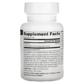 Thành phần vi chất của Source Naturals Huperzine A 100 mcg 120 Tablets 021078024101