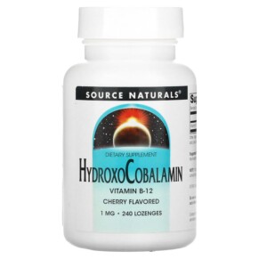 Thực phẩm chức năng Source Naturals HydroxoCobalamin Vitamin B-12 Cherry 1 mg 240 Lozenge 021078026563
