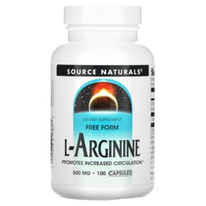 Thực phẩm chức năng Source Naturals L-Arginine Free Form 500 mg 100 Capsules 021078016878