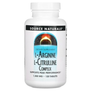 Thực phẩm chức năng Source Naturals L-Arginine L-Citrulline Complex 1.000 mg 120 Tablets 021078020431