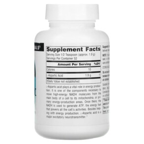 Thành phần vi chất của Source Naturals L-Aspartic Acid Powder 3.53 oz (100 g) 021078001676