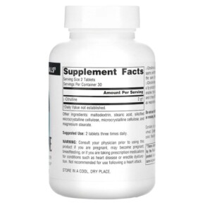 Thành phần vi chất của Source Naturals L-Citrulline 1.000 mg 60 Tablets 021078020035
