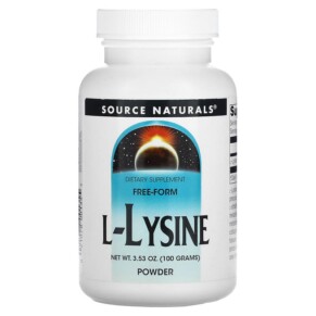 Thực phẩm chức năng Source Naturals L-Lysine Powder 3.53 oz (100 g) 021078001355