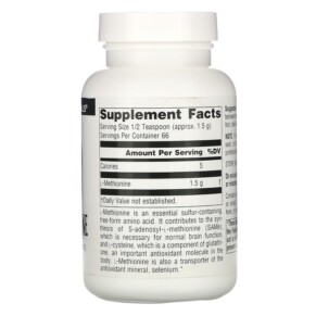 Thành phần vi chất của Source Naturals L-Methionine 3.53 oz (100 g) 021078001454