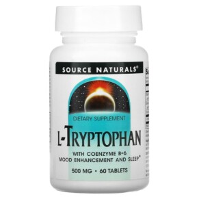 Thực phẩm chức năng Source Naturals L-Tryptophan with Coenzyme B-6 500 mg 60 Tablets 021078019879
