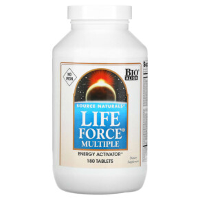 Thực phẩm chức năng Source Naturals Life Force Multiple No Iron 180 Tablets 021078000440