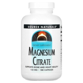 Thực phẩm chức năng Source Naturals Magnesium Citrate 133 mg 180 Capsules 021078021001