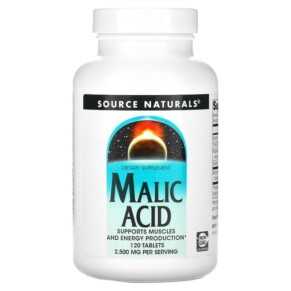 Thực phẩm chức năng Source Naturals Malic Acid 2.500 mg 120 Tablets 021078027805