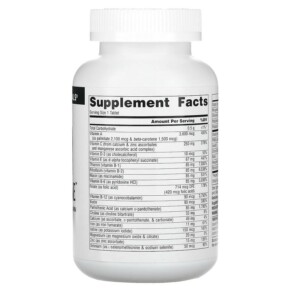 Thành phần vi chất của Source Naturals Mega-One High Potency Multi-Vitamin with Minerals 180 Tablets 021078000105