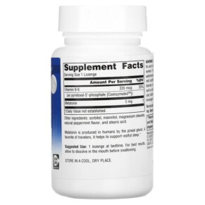 Thành phần vi chất của Source Naturals Melatonin Peppermint 5 mg 200 Lozenges 021078005841