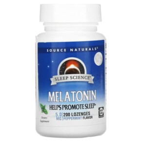 Thực phẩm chức năng Source Naturals Melatonin Peppermint 5 mg 200 Lozenges 021078005841