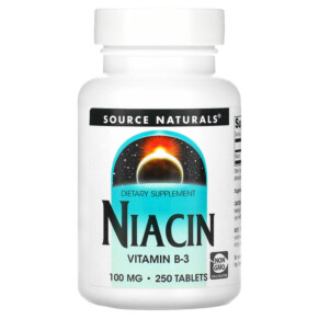 Thực phẩm chức năng Source Naturals Niacin 100 mg 250 Tablets 021078005025