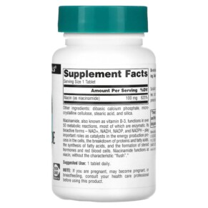 Thành phần vi chất của Source Naturals Niacinamide B-3 100 mg 250 Tablets 021078005049