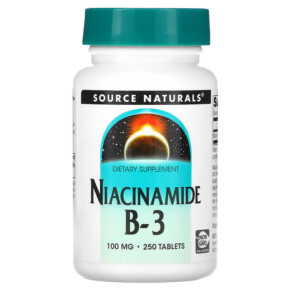 Thực phẩm chức năng Source Naturals Niacinamide B-3 100 mg 250 Tablets 021078005049