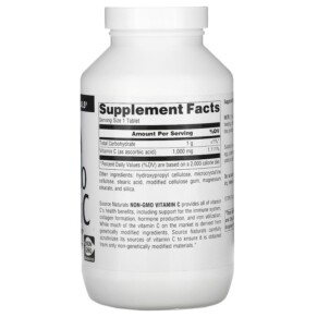 Thành phần vi chất của Source Naturals Non-GMO Vitamin C 1.000 mg 240 Tablets 021078026280