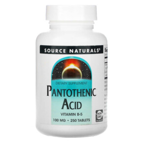 Thực phẩm chức năng Source Naturals Pantothenic Acid 100 mg 250 Tablets 021078005100